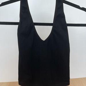 Urban Outfitters Cropped Black Halter Top